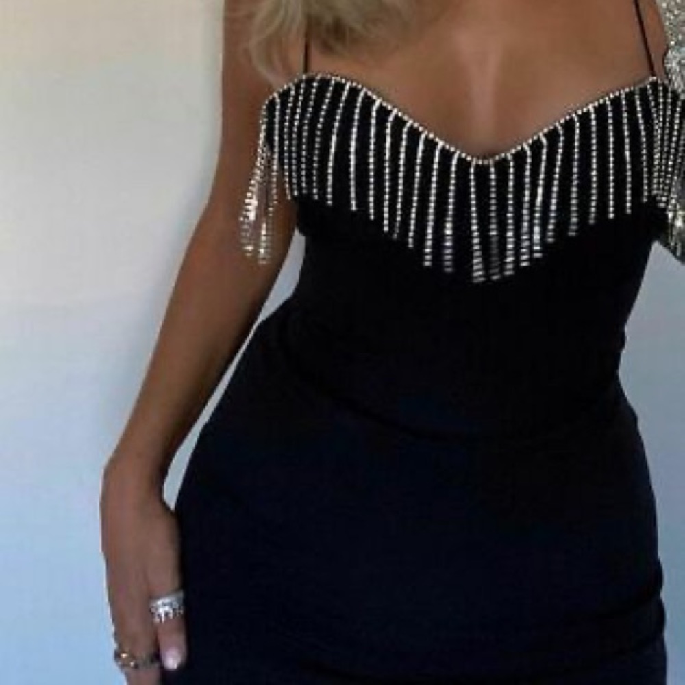 Zara Rhinestone Fringe Mini - Picture 7 of 8